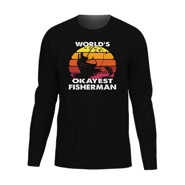 World's Okayest Fisherman Men Long Sleeve Shirt